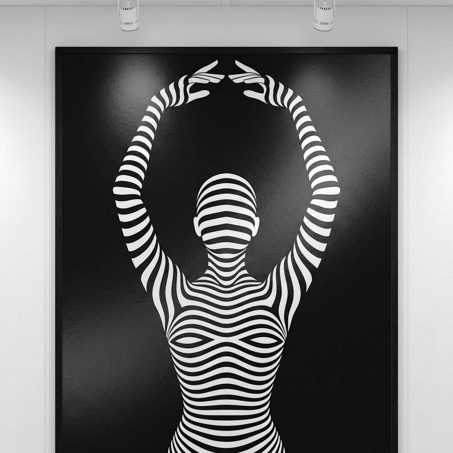 EN POINTE | B&W Minimalist Ballet Dancer | Modern Op Art | 8K - 32K Prints