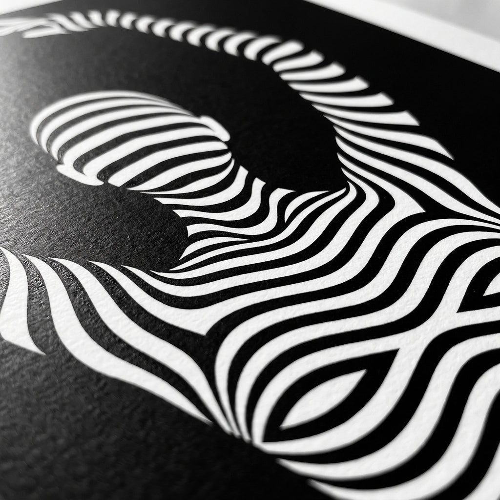EN POINTE | B&W Minimalist Ballet Dancer | Modern Op Art | 8K - 32K Prints