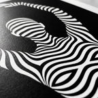 EN POINTE | B&W Minimalist Ballet Dancer | Modern Op Art | 8K - 32K Prints