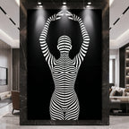 EN POINTE | B&W Minimalist Ballet Dancer | Modern Op Art | 8K - 32K Prints