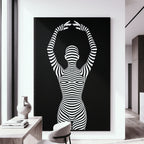 EN POINTE | Minimalist Ballet Dancer Silhouette Wall Art Print