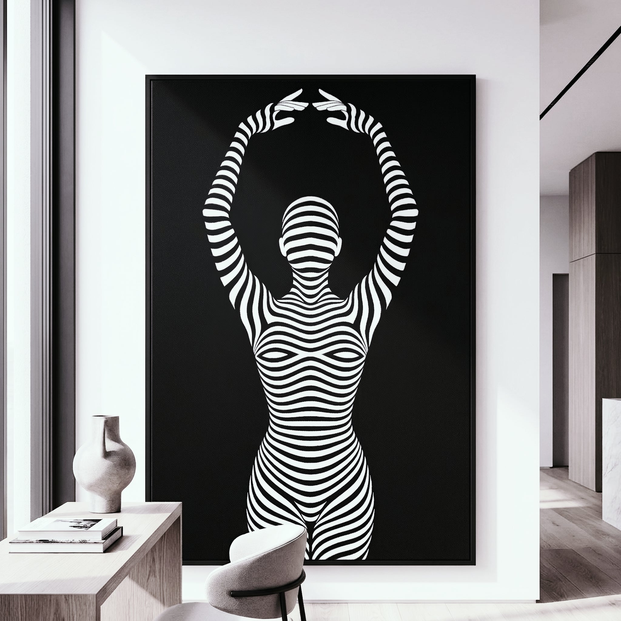 EN POINTE | Minimalist Ballet Dancer Silhouette Wall Art Print