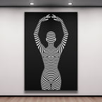 EN POINTE | Minimalist Ballet Dancer Silhouette Wall Art Print