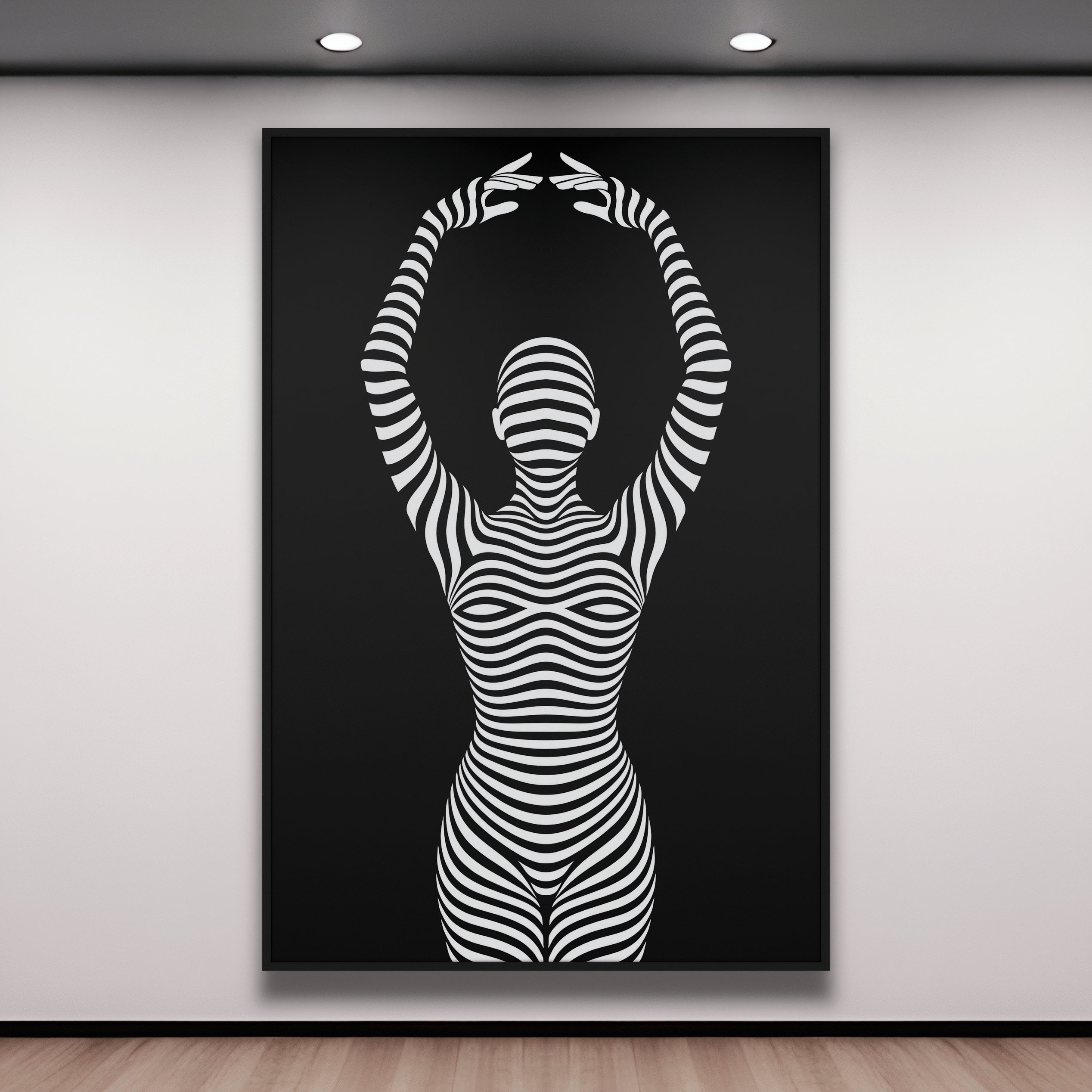 EN POINTE | Minimalist Ballet Dancer Silhouette Wall Art Print