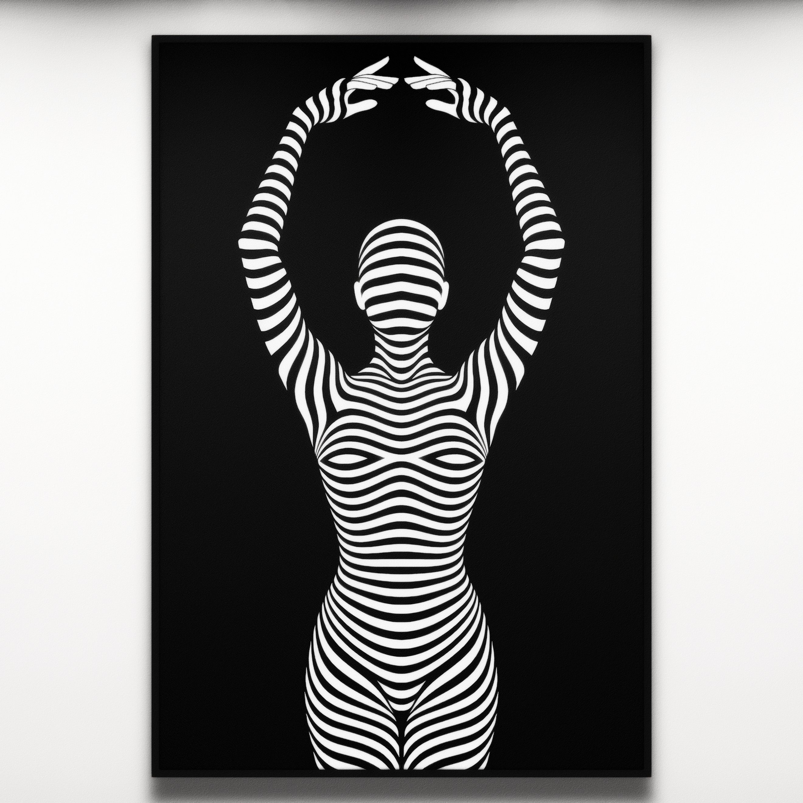 EN POINTE | Minimalist Ballet Dancer Silhouette Wall Art Print