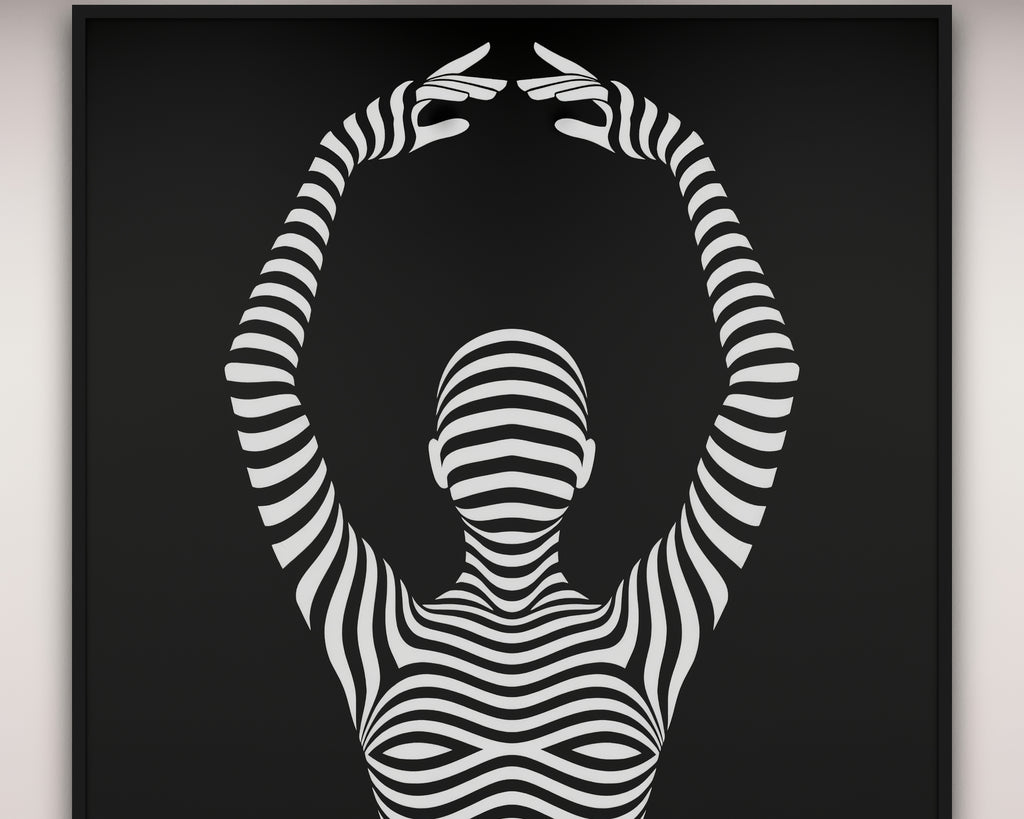 EN POINTE | B&W Minimalist Ballet Dancer | Modern Op Art | 8K - 32K Prints