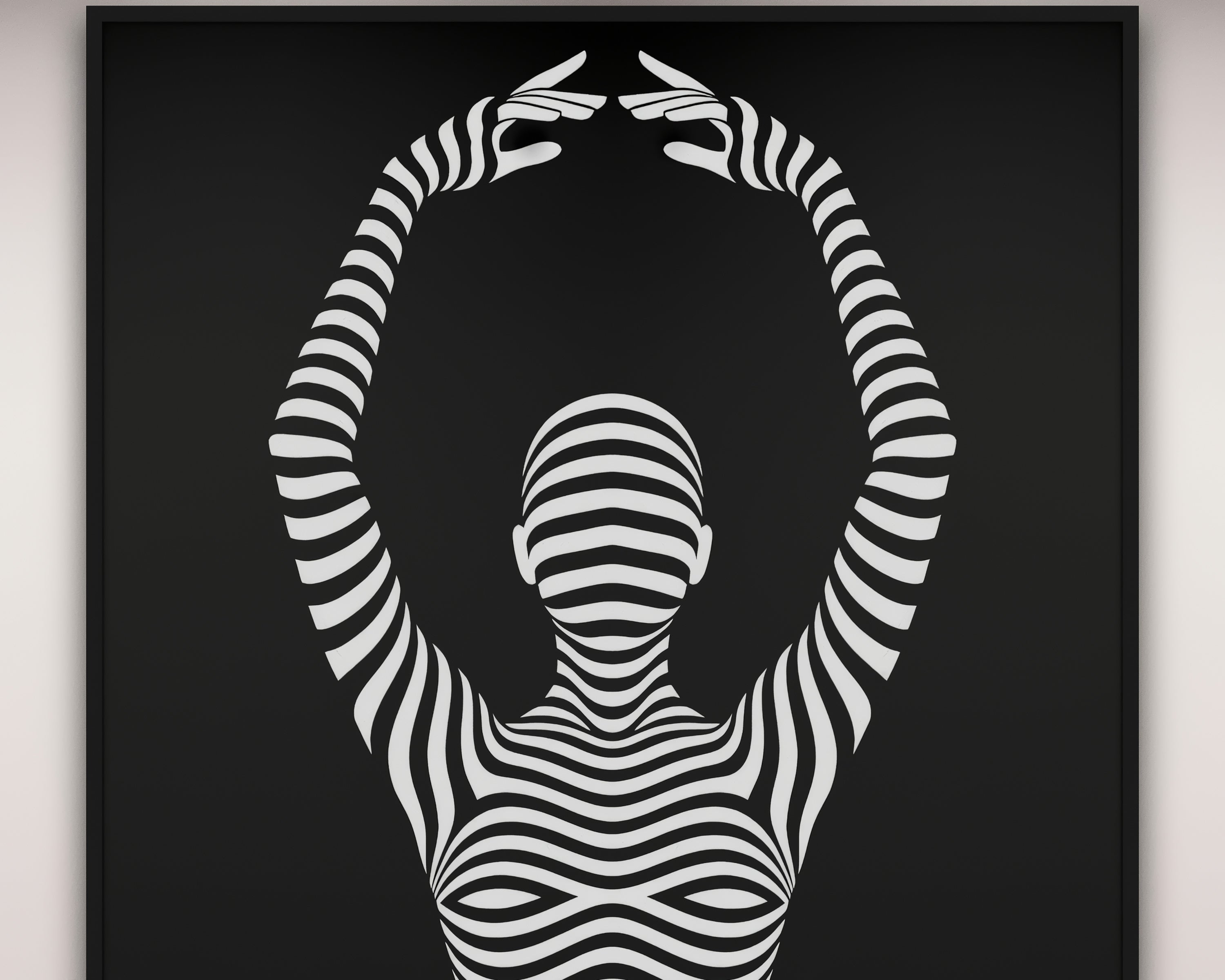 EN POINTE | B&W Minimalist Ballet Dancer | Modern Op Art | 8K - 32K Prints