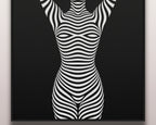EN POINTE | B&W Minimalist Ballet Dancer | Modern Op Art | 8K - 32K Prints