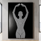 EN POINTE | Minimalist Ballet Dancer Silhouette Wall Art Print