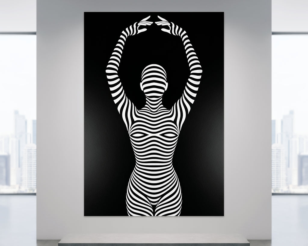 EN POINTE | Minimalist Ballet Dancer Silhouette Wall Art Print