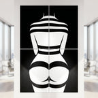GALA | Minimalist Female Body Op Art | B&W Multi-Print Luxury Wall Art