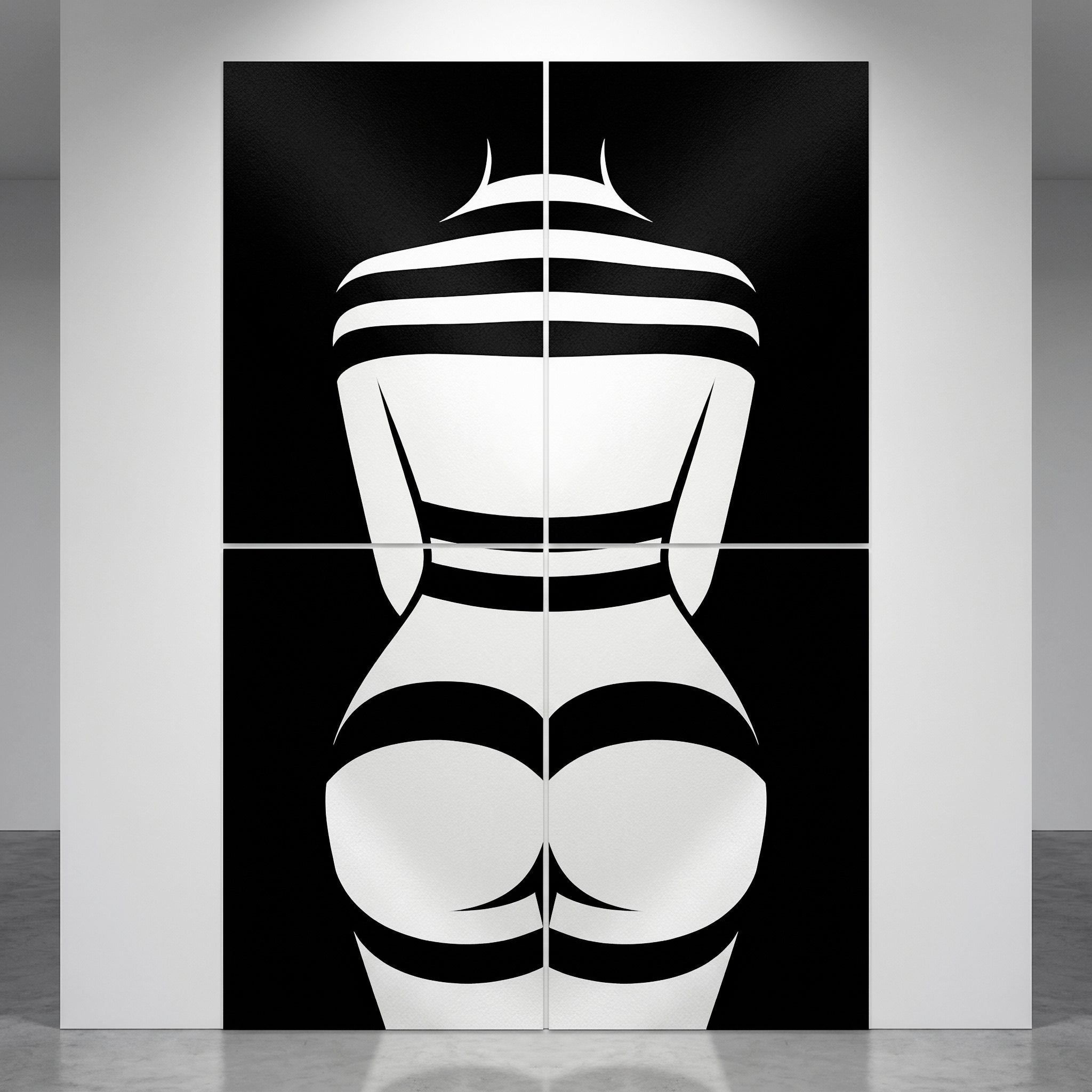 GALA | Minimalist Female Body Op Art | B&W Multi-Print Luxury Wall Art