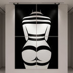 GALA | Minimalist Female Body Op Art | B&W Multi-Print Luxury Wall Art