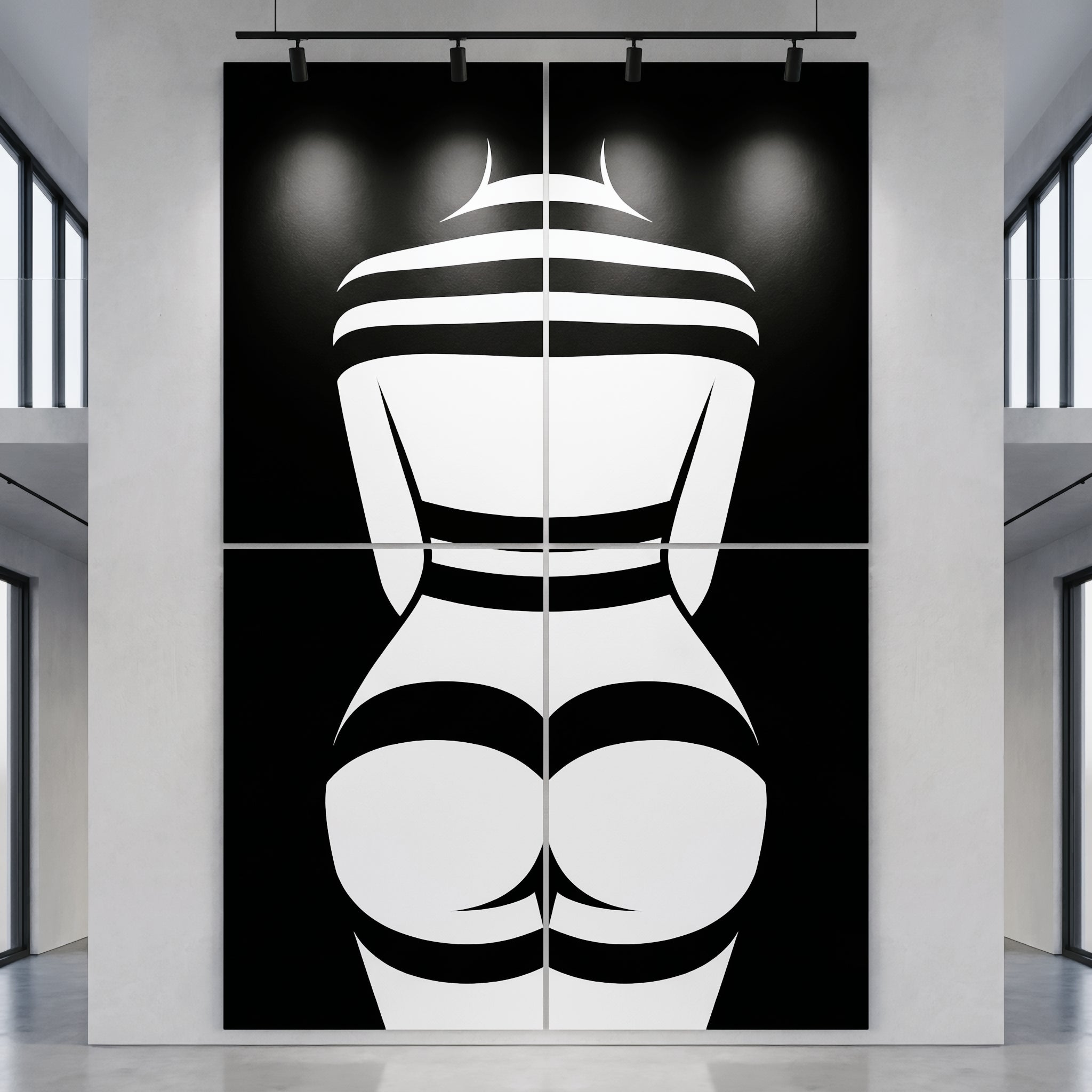 GALA | Minimalist Female Body Op Art | B&W Multi-Print Luxury Wall Art
