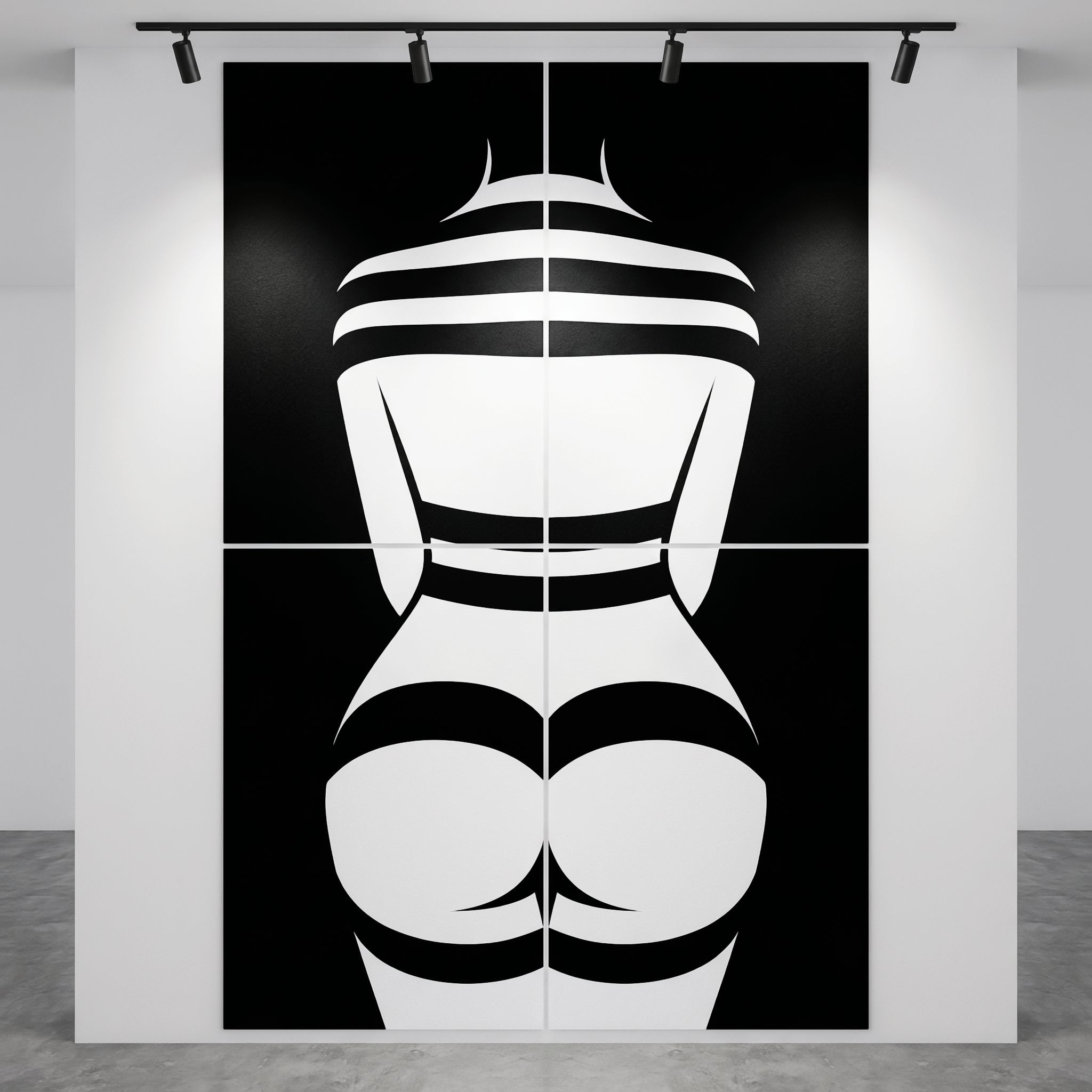 GALA | Minimalist Female Body Op Art | B&W Multi-Print Luxury Wall Art