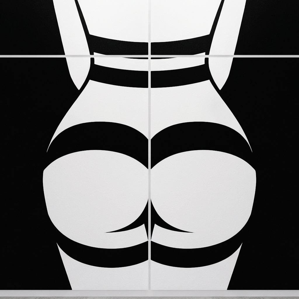 GALA | Minimalist Female Body Op Art | B&W Multi-Print Luxury Wall Art