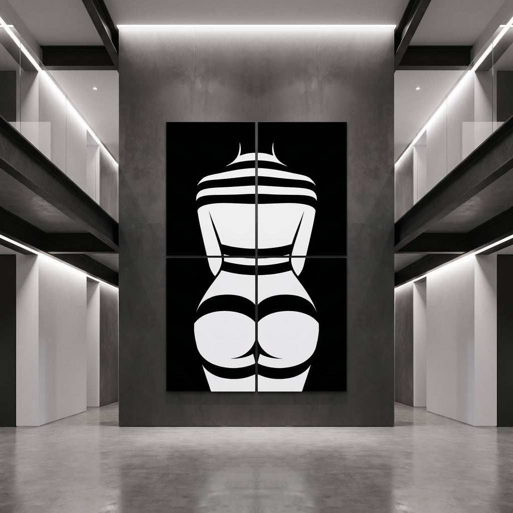 GALA | Minimalist Female Body Op Art | B&W Multi-Print Luxury Wall Art