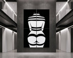 GALA | Minimalist Female Body Op Art | B&W Multi-Print Luxury Wall Art