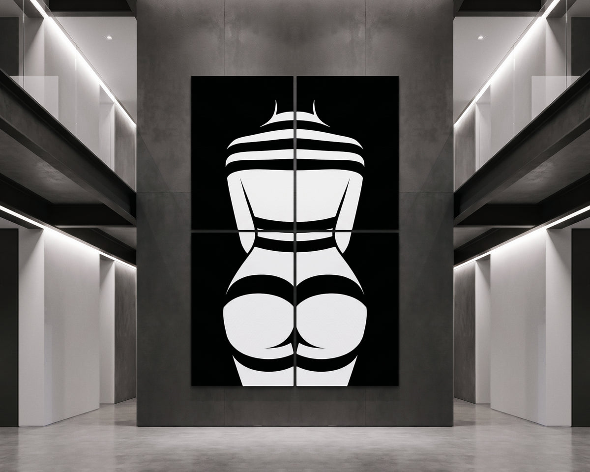 GALA | Minimalist Female Body Op Art | B&W Multi-Print Luxury Wall Art