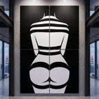 GALA | Minimalist Female Body Op Art | B&W Multi-Print Luxury Wall Art