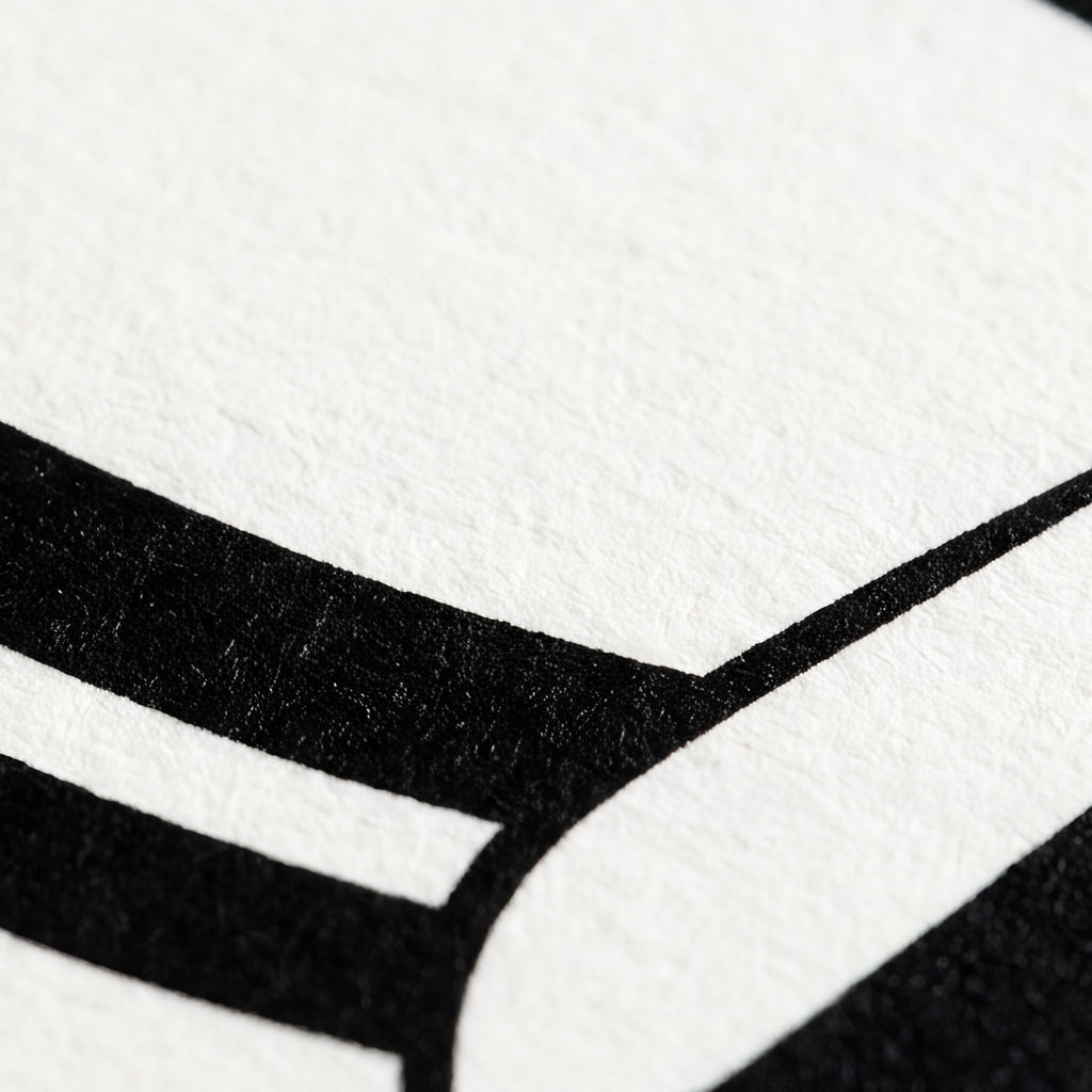 GALA | Minimalist Female Body Silhouette Print | Black and White Abstract Op Art | Modern Luxury Wall Art