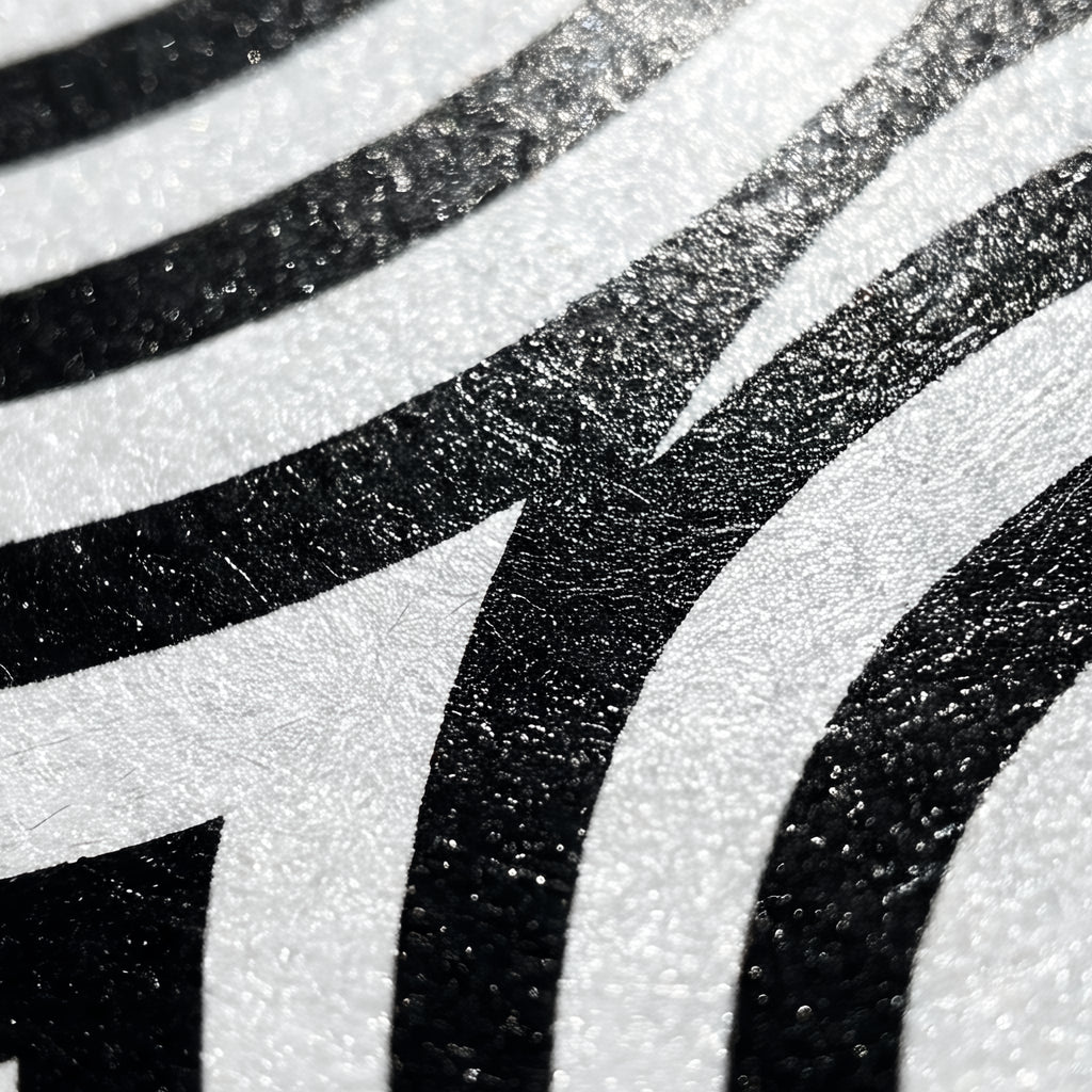 HYPNOS | Minimalist Zebra-Striped Female Figure Wall Art | Multi-Print Luxury Op Art