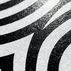 HYPNOS | Minimalist Zebra-Striped Female Figure Wall Art | Multi-Print Luxury Op Art
