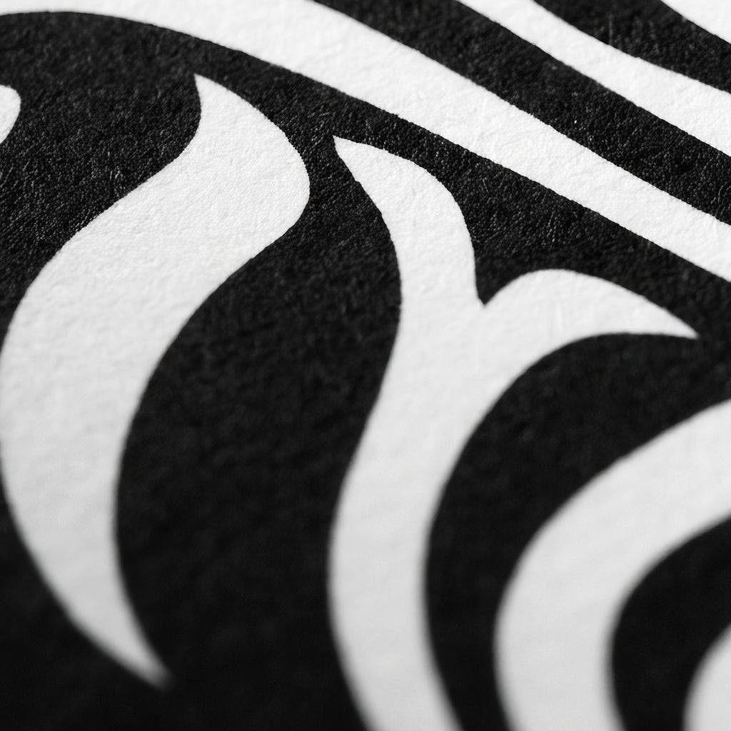 HYPNOS | Minimalist Zebra-Striped Female Figure Wall Art | Multi-Print Luxury Op Art