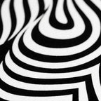 HYPNOS | Minimalist Zebra-Striped Female Figure Wall Art | Multi-Print Luxury Op Art