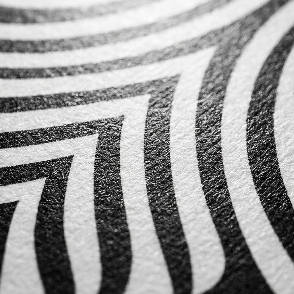 HYPNOS | Minimalist Zebra-Striped Female Figure Wall Art | Multi-Print Luxury Op Art