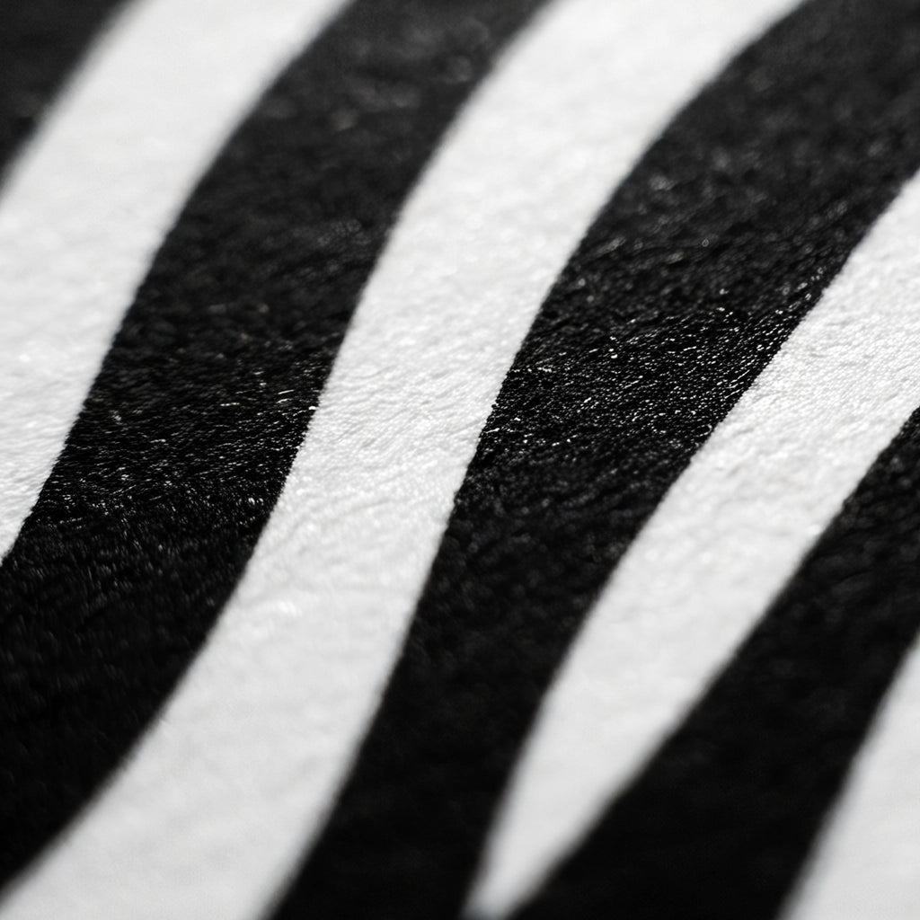 HYPNOS | Minimalist Zebra-Striped Female Figure Wall Art | Multi-Print Luxury Op Art