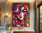 ICON | Vibrant Modern Female Pop Art | Luxury Maximalist Portrait Print