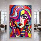 ICON | Vibrant Modern Female Pop Art | Luxury Maximalist Portrait Print