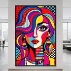 ICON | Vibrant Modern Female Pop Art | Luxury Maximalist Portrait Print