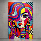 ICON | Vibrant Modern Female Pop Art Portrait | Multi-Print Luxury Wall Art