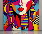 ICON | Vibrant Modern Female Pop Art Portrait | Multi-Print Luxury Wall Art