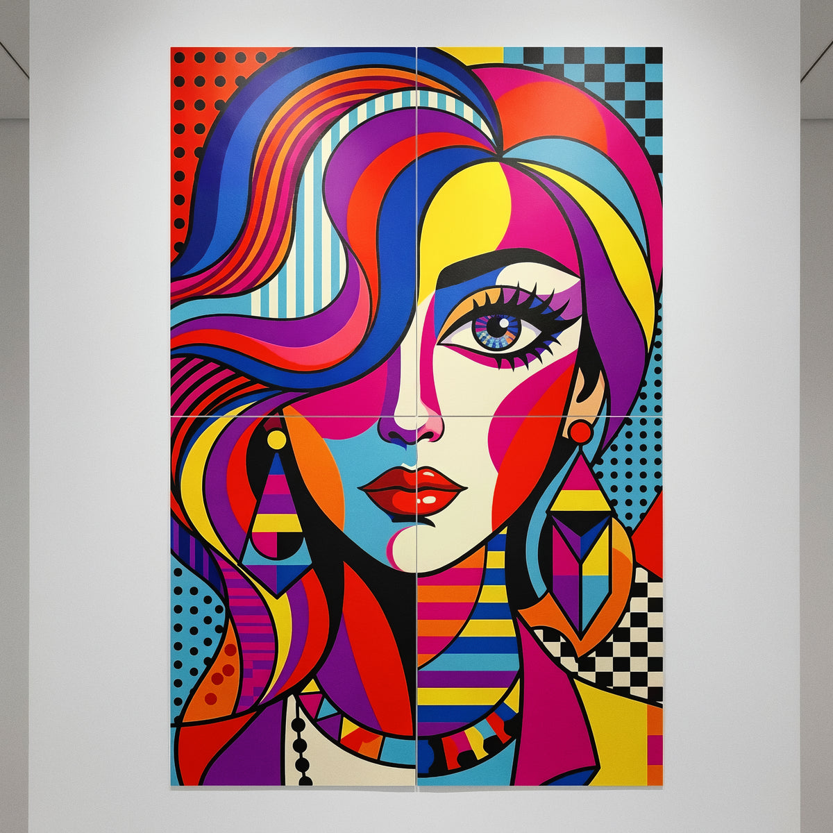 ICON | Vibrant Modern Female Pop Art Portrait | Multi-Print Luxury Wall Art