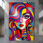 ICON | Vibrant Modern Female Pop Art Portrait | Multi-Print Luxury Wall Art