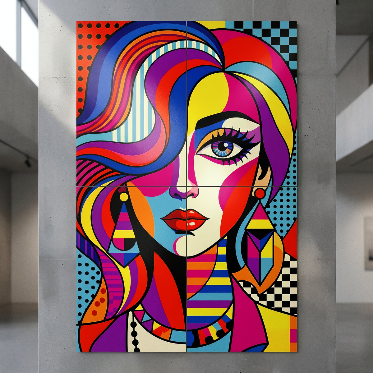ICON | Vibrant Modern Female Pop Art Portrait | Multi-Print Luxury Wall Art