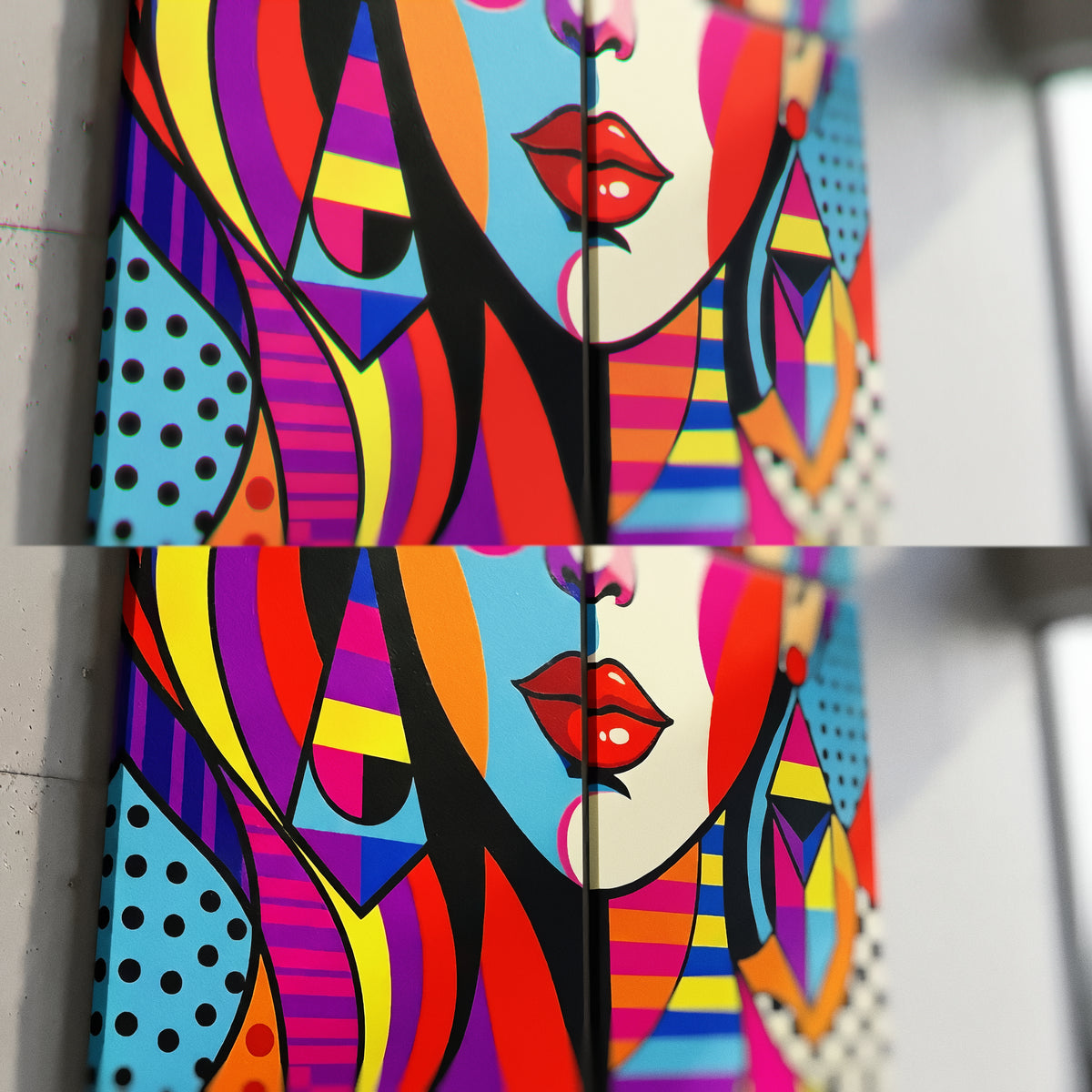 ICON | Vibrant Modern Female Pop Art Portrait | Multi-Print Luxury Wall Art