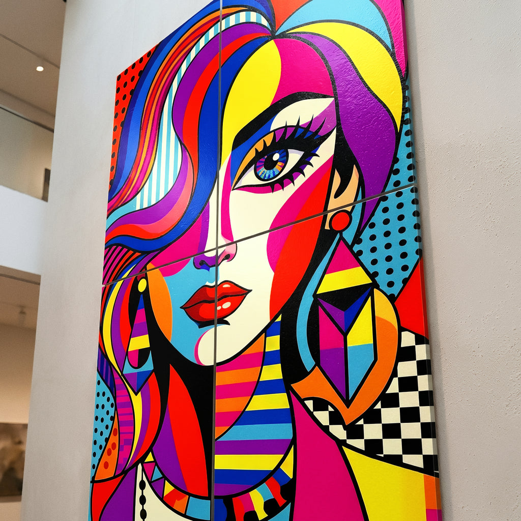 ICON | Vibrant Modern Female Pop Art Portrait | Multi-Print Luxury Wall Art