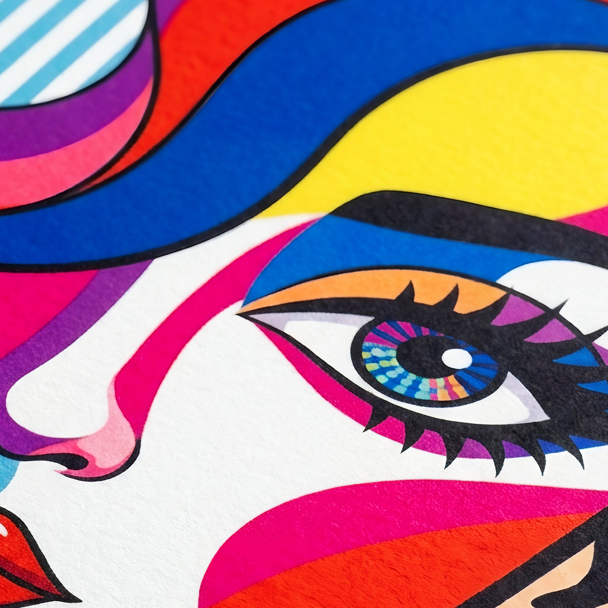 ICON | Vibrant Modern Female Pop Art Portrait | Multi-Print Luxury Wall Art