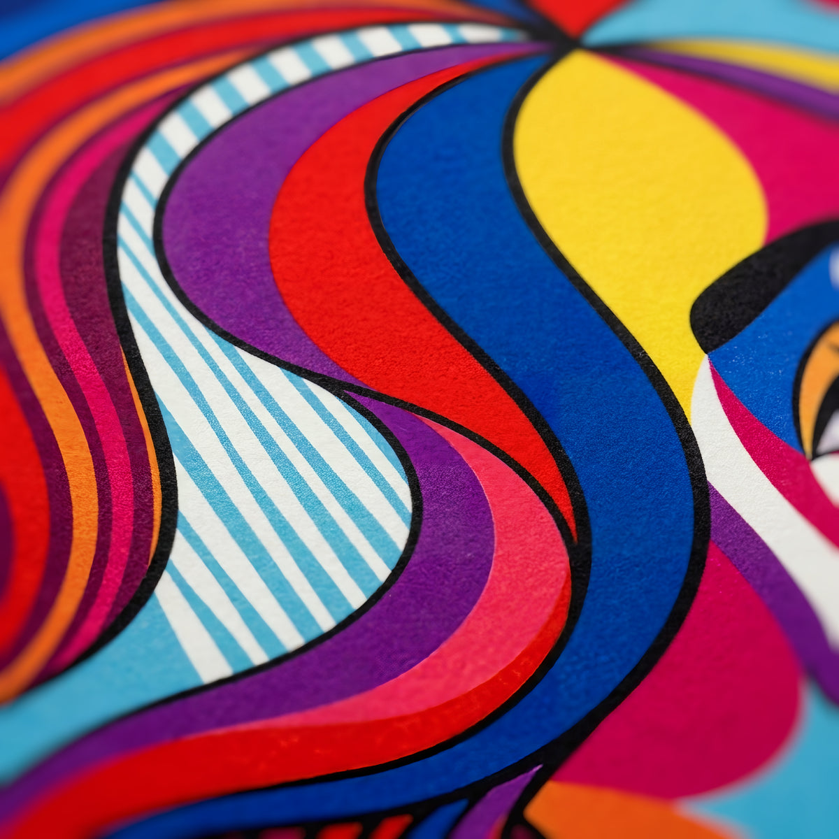 ICON | Vibrant Modern Female Pop Art Portrait | Multi-Print Luxury Wall Art