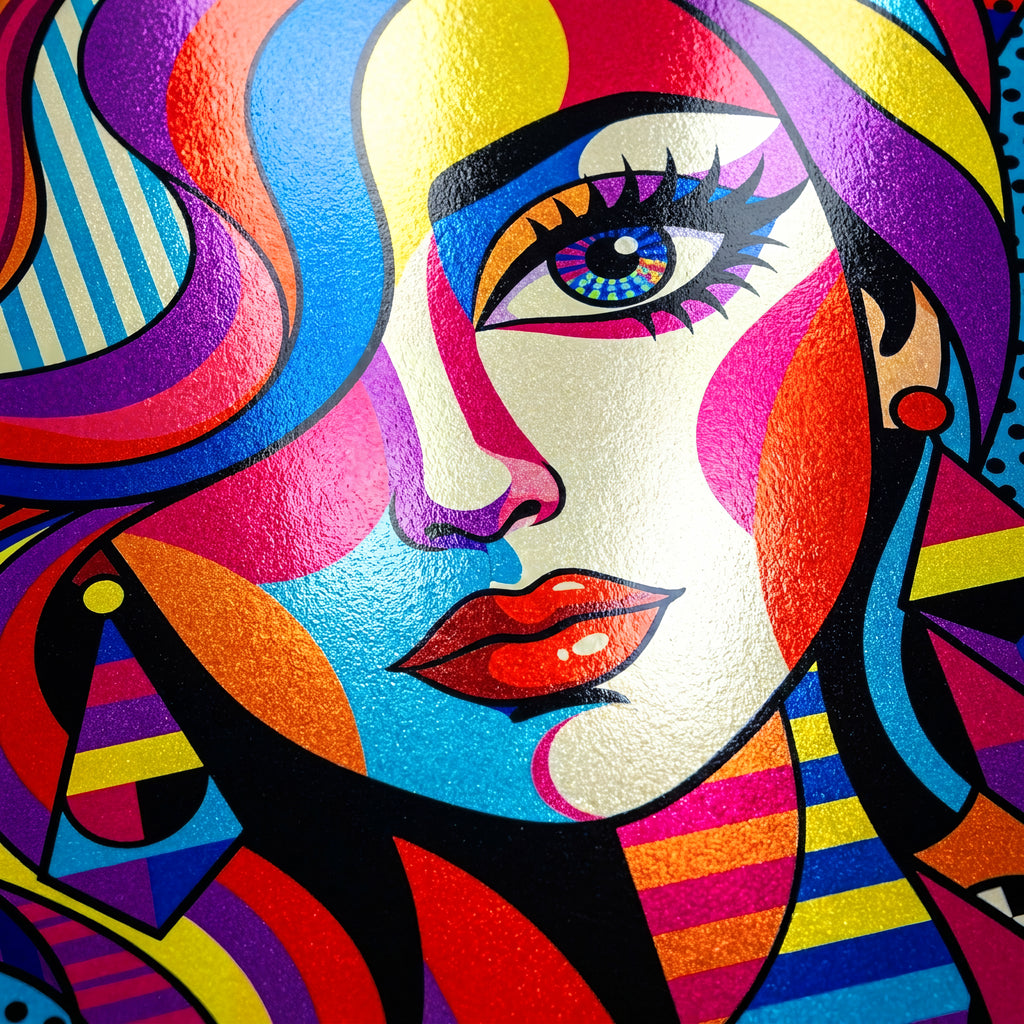 ICON | Vibrant Modern Female Pop Art Portrait | Multi-Print Luxury Wall Art