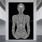INVITATION | Elegant Minimalist Bowing Female Luxury Op Art | B&W Multi-Print Wall Art