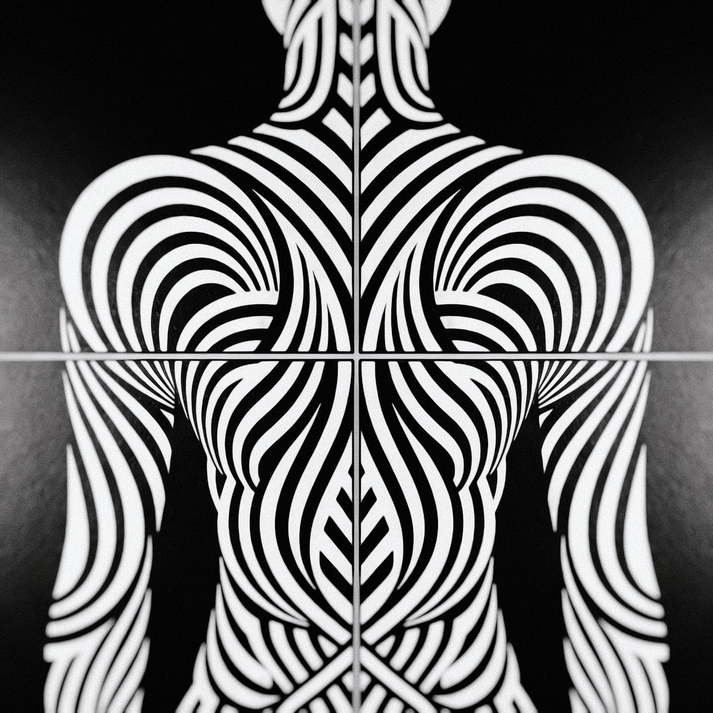 INVITATION | Elegant Minimalist Bowing Female Luxury Op Art | B&W Multi-Print Wall Art
