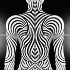 INVITATION | Elegant Minimalist Bowing Female Luxury Op Art | B&W Multi-Print Wall Art