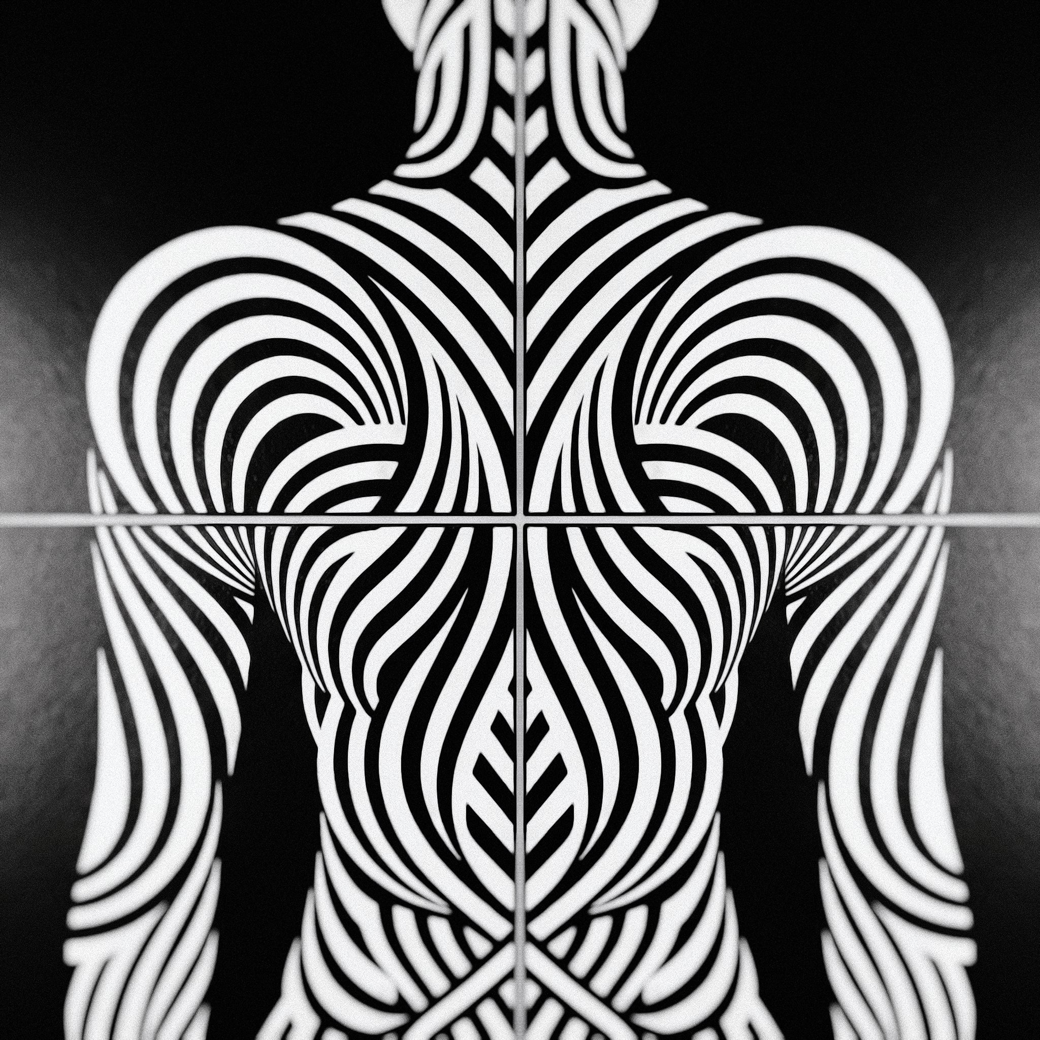INVITATION | Elegant Minimalist Bowing Female Luxury Op Art | B&W Multi-Print Wall Art