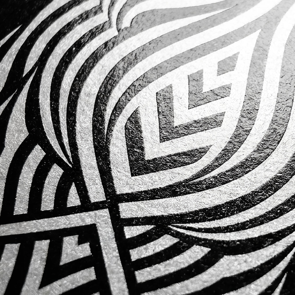 INVITATION | Minimalist Female Figure Op Art | B&W | 8K - 32K Prints