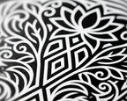LOTUS | Modern Minimalist Abstract Op Art | B&W | 8K - 32K